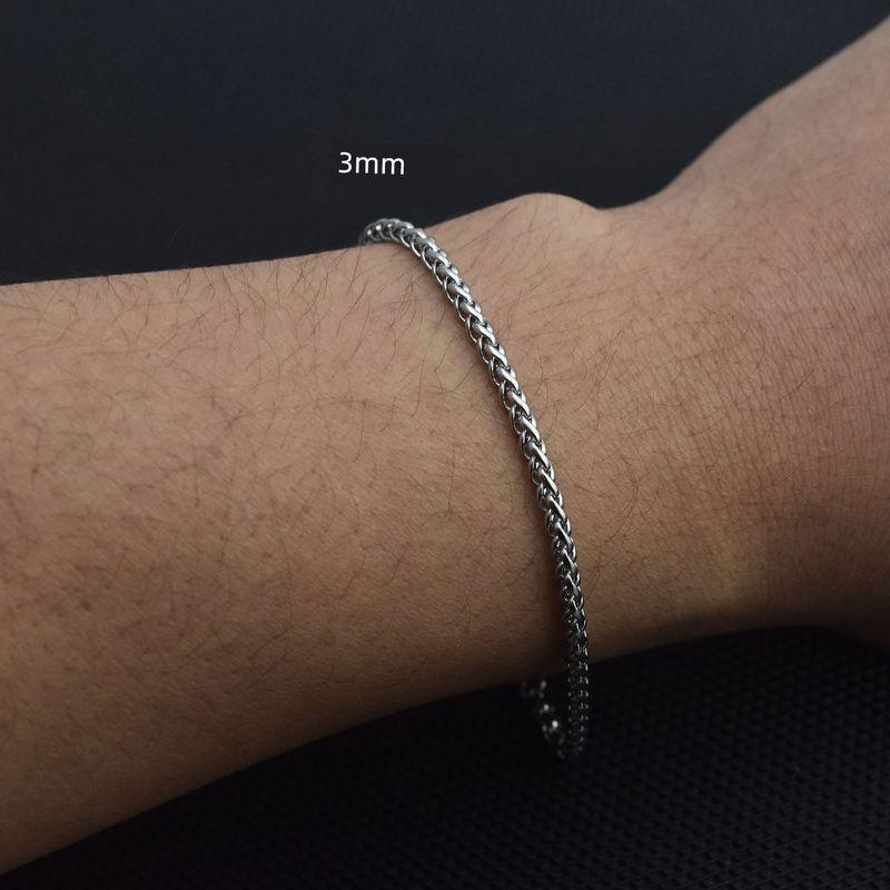 

Keel Chain Bracelet, Personalized Thick and Cool Bracelet, European and American Trendy Style, Simple Bracelet, Versatile Fashion Bracelet for Men 22 cm 3mm Width