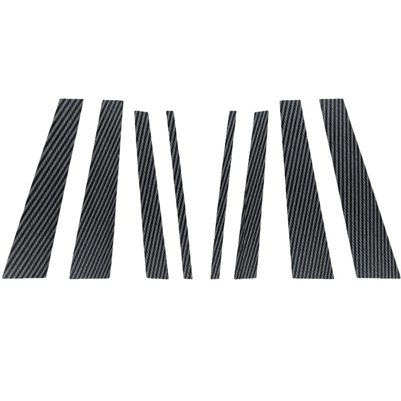 8pcs Door Window Center Middle Column BC Pillar Post Cover Mirror Effect Trim for Jeep Grand Cherokee L WL75 WL74