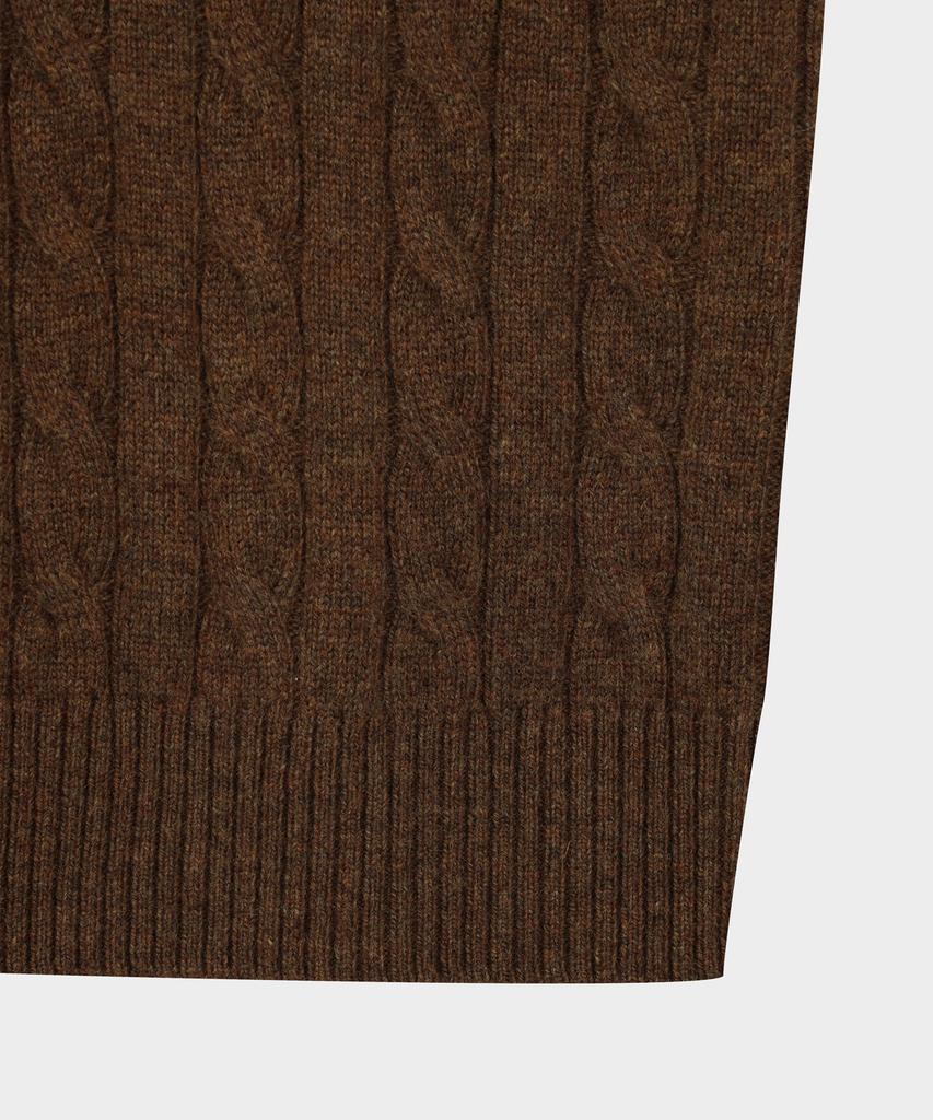 BROOKS BROTHERS [Heritage] Wool Cashmere Cable Sweater (Brown) (Bbwrmhg411)