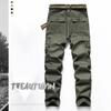 Men Al Cotton Cargo Pants for Mens Elastic Casual Trousers Multi-Pocket Joggers Fashion Outdoor Pants