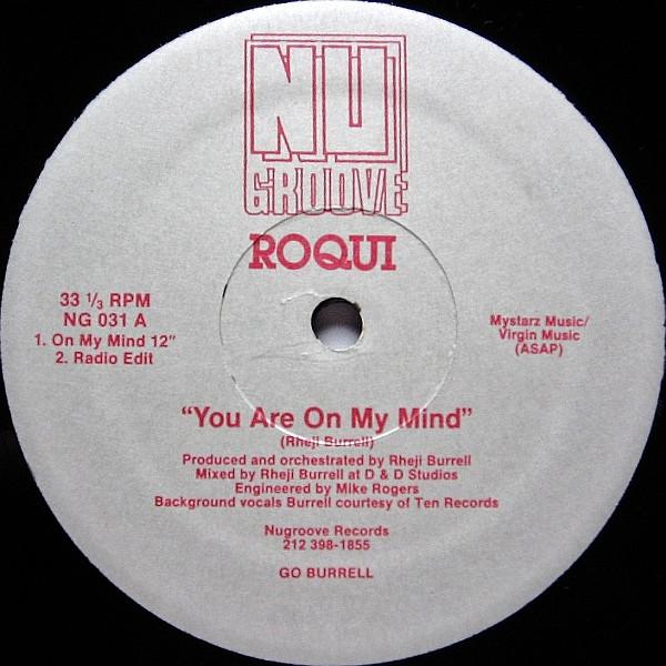 

12inch Record ROQUI - You Are On My Mind NG031 Nu Groove Recor 1989 US Dance & Electronica Used