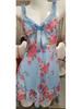French Print Floral Spaghetti Strap Dress - Hot Selling Sexy Fashion W718