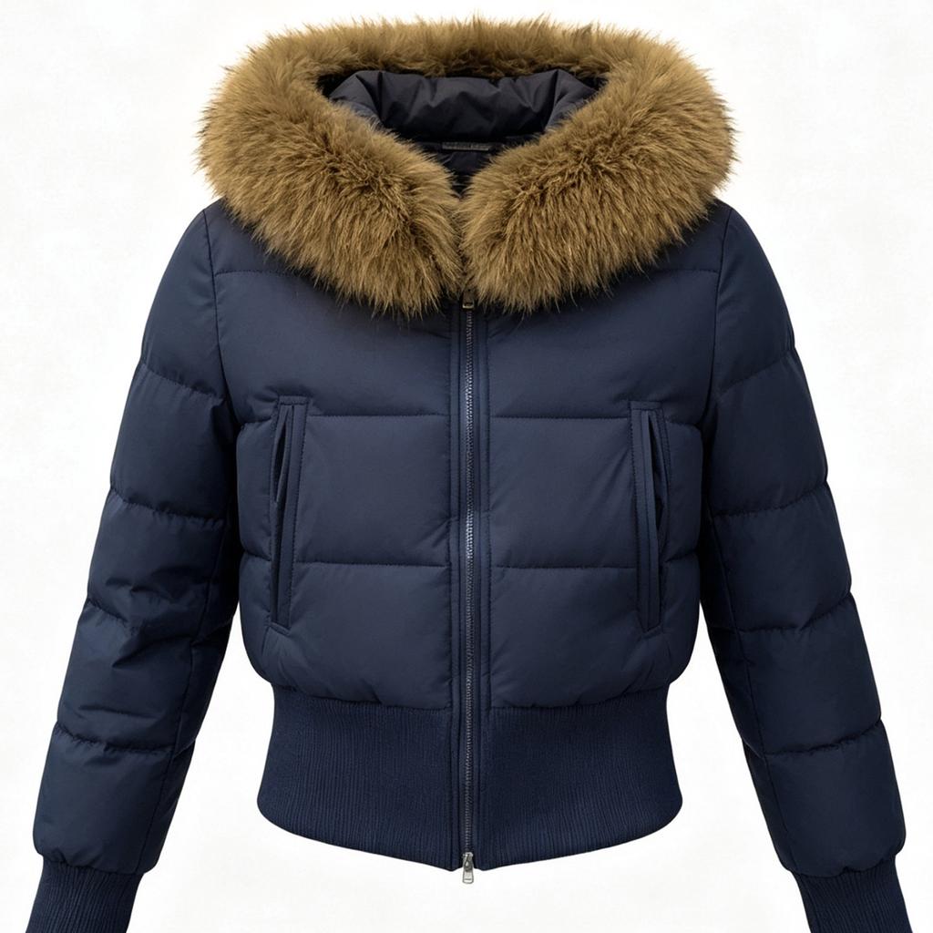Winter new women's large fur collar cotton-padded clothes women's short fashion down cotton clothes thickened small warm jacket tide