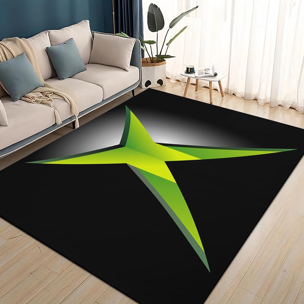 27 Styl Nový Xbox Herní Hráč Logo Hráč Koberec Koberec pro Obývací Pokoj Ložnice Bytová Dekorace, dětská Hra Protiskluzový pro Pohovku Rohožka