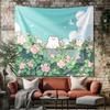 1Pc Cartoon Cat Printed Tapestry Living Room Background Wall Art Decoration Multi Size Space Pendant