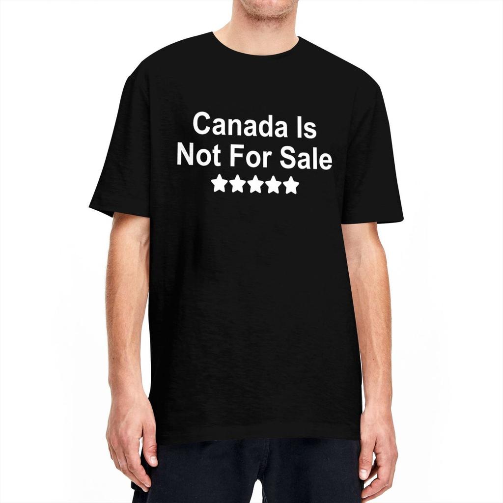 Canada Is Not For Sale Hat T-Shirt Summer Streetwear T Shirts Pure Cotton Fashion Tee Shirt For Man Short Sleeve Pattern Tops