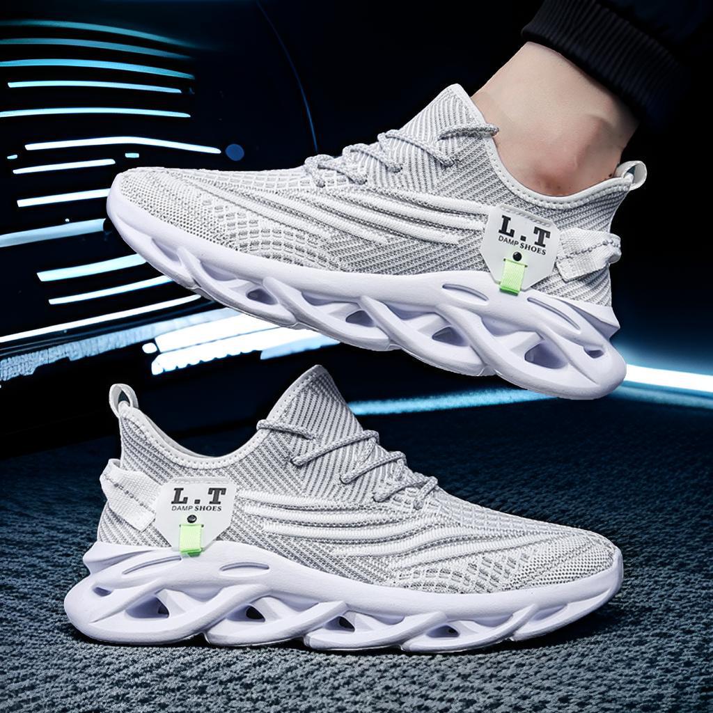 Men's Size 48 Lightweight Knitted Mesh Casual Shoes – Breathable and Ultra-Light Style