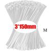 1000/100Pcs Plastic Nylon Cable Tie Self-locking Cord Ties Straps Fastening Loop Adjustable Wire Ties Home Hardware Organizer