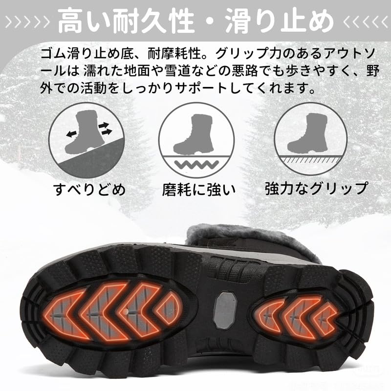 Maxome Snow Winter Ankle Boots for Outdoor and Commuting Women's Boots, Boots, Fleece-Lined, Waterproof, Non-Slip, High-Top Activities, Hiking,