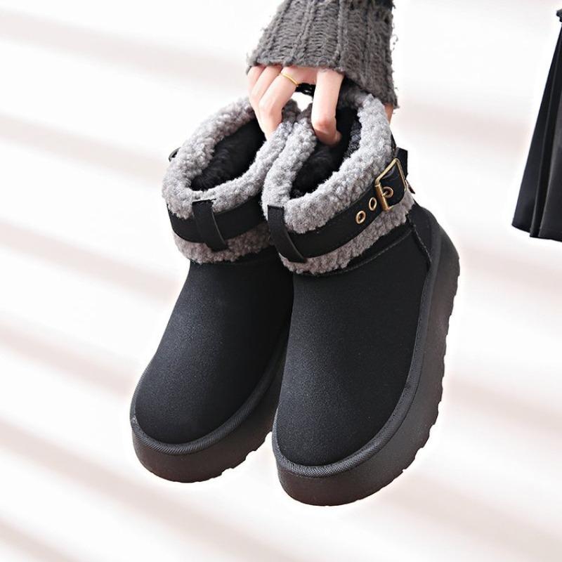 Casual Versatile Cotton Boots 2024 Winter New Design Sense Thick Sole Warm Anti Slip Daily Comfortable Short Leg Women's Boots