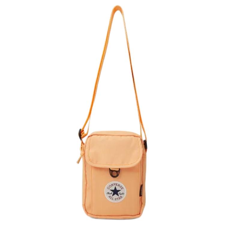 Converse Solid Color Casual Sports Logo Zipper Shoulder Crossbody Bag Unisex bags Orange 10020540-A13 Orange