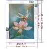 5D DIY Diamantmalerei Kreuzstich Lotus und Libelle Diamantstickerei Blumen Mosaik Vollbohrer Heimdekoration Handwerk
