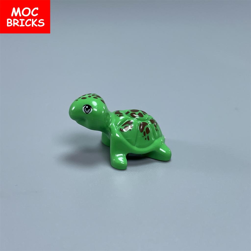 Non-Toxic Moc Bricks Frog Lobster Turtle Clown Fish Little Mermaid For Building Blocks Part Compatible Assembles Particles Children'S Toys