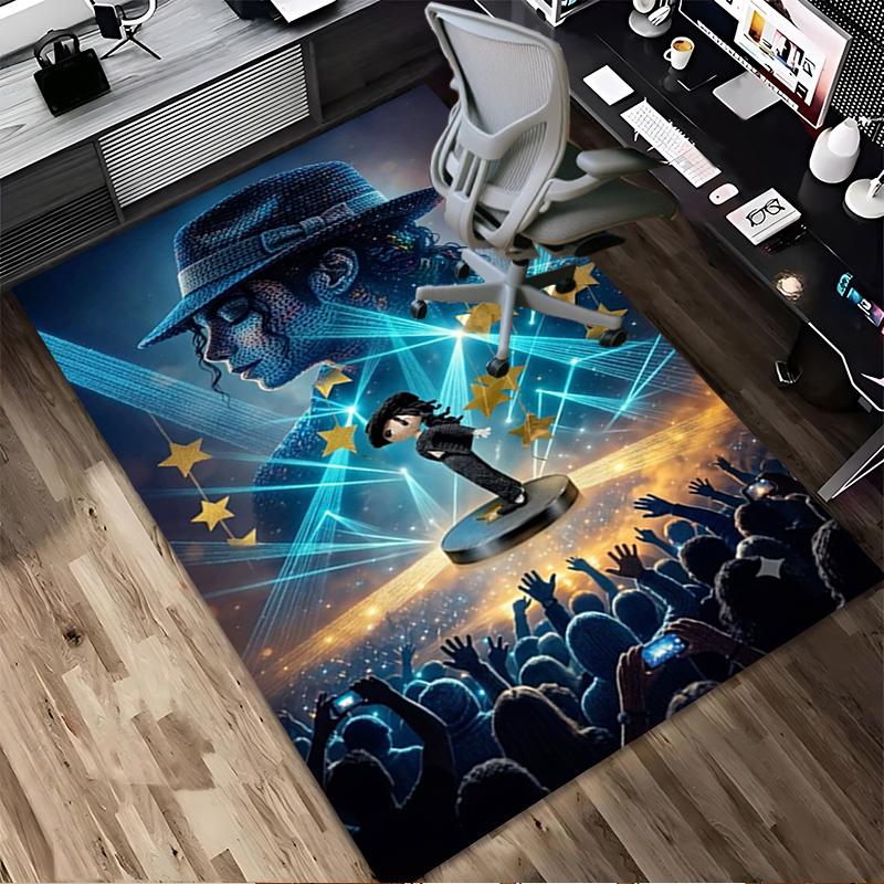 Michael Jackson Living Room Nonslip Area Rug Soft Carpet For Bedroom Gameoom Playroom Sofa Office Home Decor Doormat