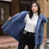 Women's Clothing Velvet Thickened Pie Overcomes Women's Short Winter New Big Fur Collar Slim and Thin Cotton Jacket