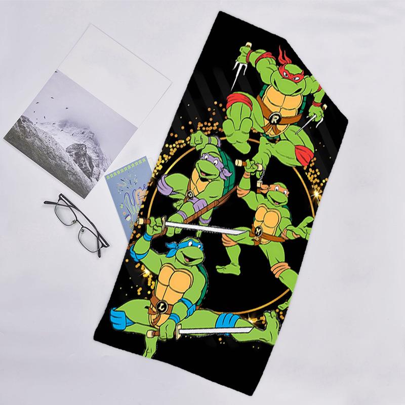 1pc Teenage Mutant Ninja Turtles Beach Towel, Beach and Seaside Swimming Pool Equipment, Fashion Pattern, Rectangular, Travel Essentials