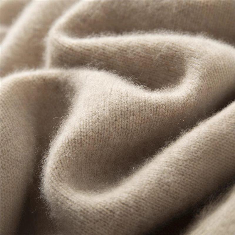 Men's Seven-Needle Cashmere V-Neck Sweater, Double-Strand Thickened, Soft Knit Base Layer for Autumn/Winter.