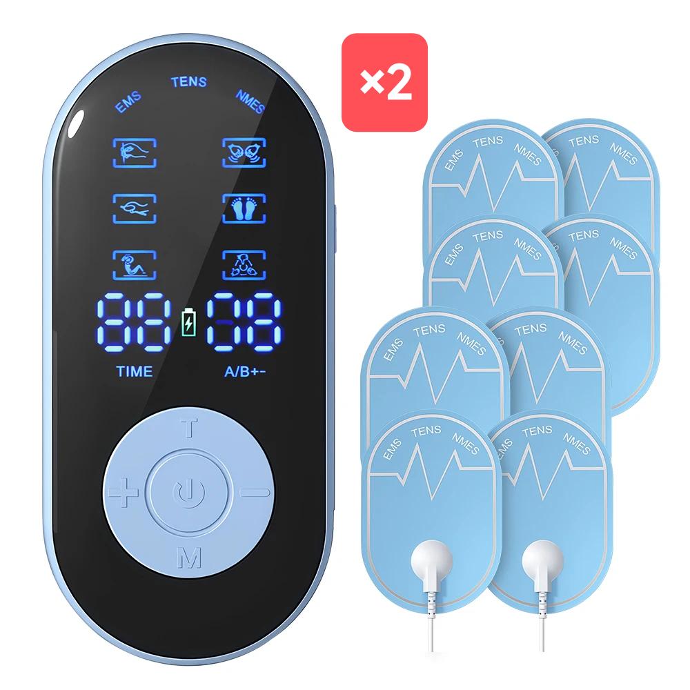 Rechargeable Electronic Pulse Massager Machine Muscle Stimulator Pads for Full Body Relaxation Gym Product for Men & Women