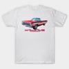 T-shirt da uomo con stampa nera 1968 Plymouth Fury III Convertible Stampa su carta transfer senza taglio T-shirt in cotone