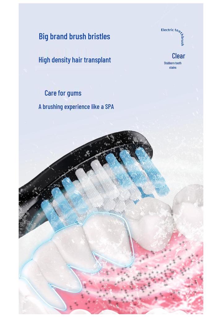 Rechargeable Smart Electric Toothbrush with Automatic Hollow Cup Motor