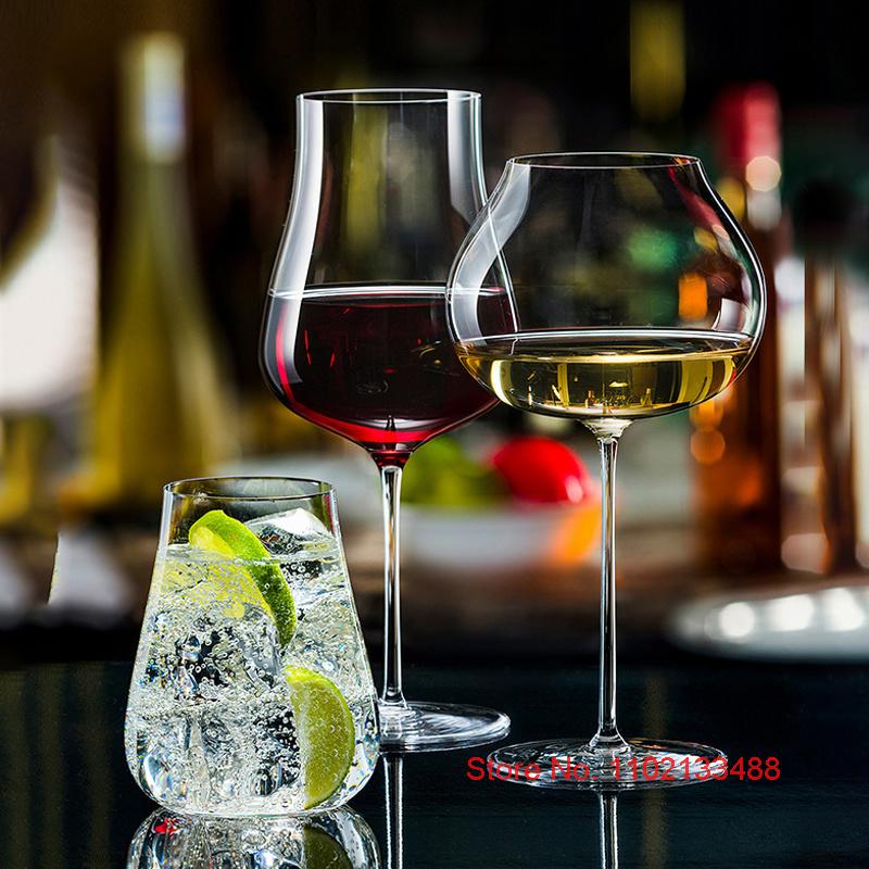 2 Pcs All-Purpose Crystal Wine Glasses Universal Red Wine Glass Designer Rum Champagne Flute Sherry Goblet Grands Crus White Cup
