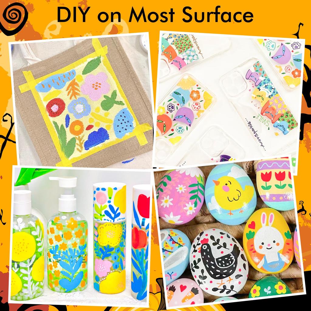 Shuttle Art Acrylic Marker Pastel Brush and Fine Twin Acrylic Paint for Writing on and Art Gift Pens, Colors, 28-Color Set, Tip, Pen, Pens,