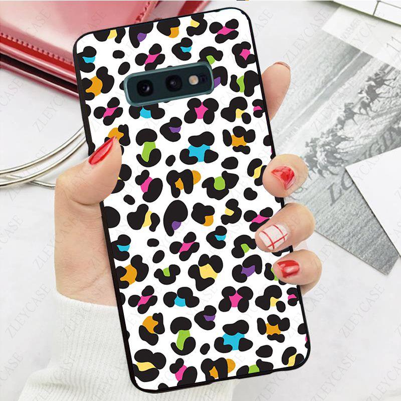 Modedjur leopardtryck telefonfodral för samsung galaxy s10 s20fe s9 s30 s20ultra s21plus note9 note10plus note20 ultra Coque