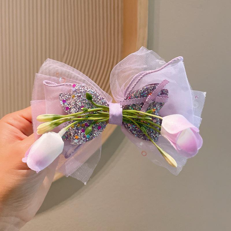 Lily Large Bow Flower Hair Clip for Girls – Ancient Style Accessory