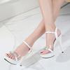 Frau Transparent Super High Heel Sommer Weibliche Wasserdichte Wasser Bohrer Sexy Fee Stiletto Sandalen 13 cm ferse 3 cm plattform von LFD