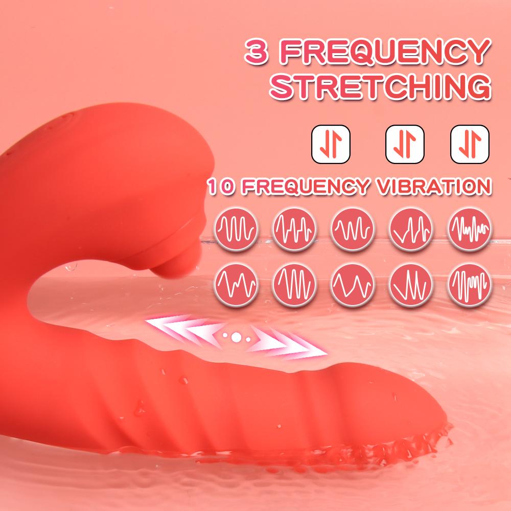 Female Sextoy Dildo Telescopic Clitoris Pulsing Vibrator G Spot Vagina Stimulator Anal Nipple Thrusting Massager Patting Clits Vibrator Anus Sexy Toys