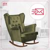 Diana Rocking Chair, Scandinavian, Family Meble, Olive Green