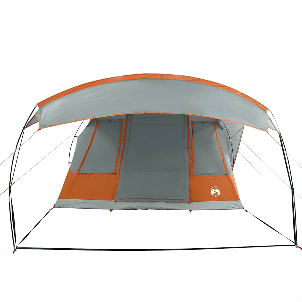 Vidaxl Campingzelt, 5-Personen, Grau-Orange, Wasserdicht