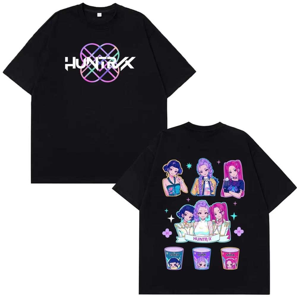 

Kpop Demon Hunter Saja Girls Print Aesthetic Printed T-Shirt Men Women Short-sleeved T-shirts Harajuku Summer Oversized T-shirts S