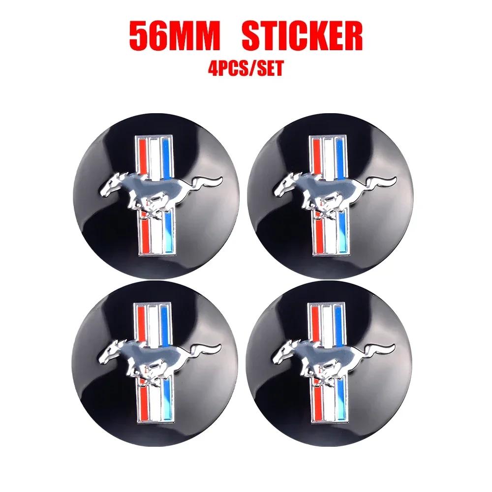 Car Sticker Ford 4pcs 56/60mm Car Auto Wheel Center Cover Badge Stickers Hub Cap Replacement For Ford Ranger Focus Transit Kuga