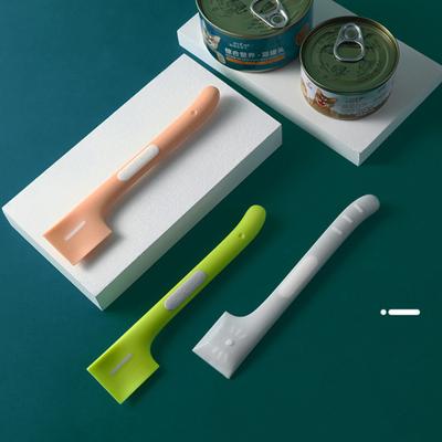 Cucchiaio in scatola per animali domestici Manico lungo Stoviglie per animali domestici multifunzionale Spatola per cibo per gatti Pet bagnato