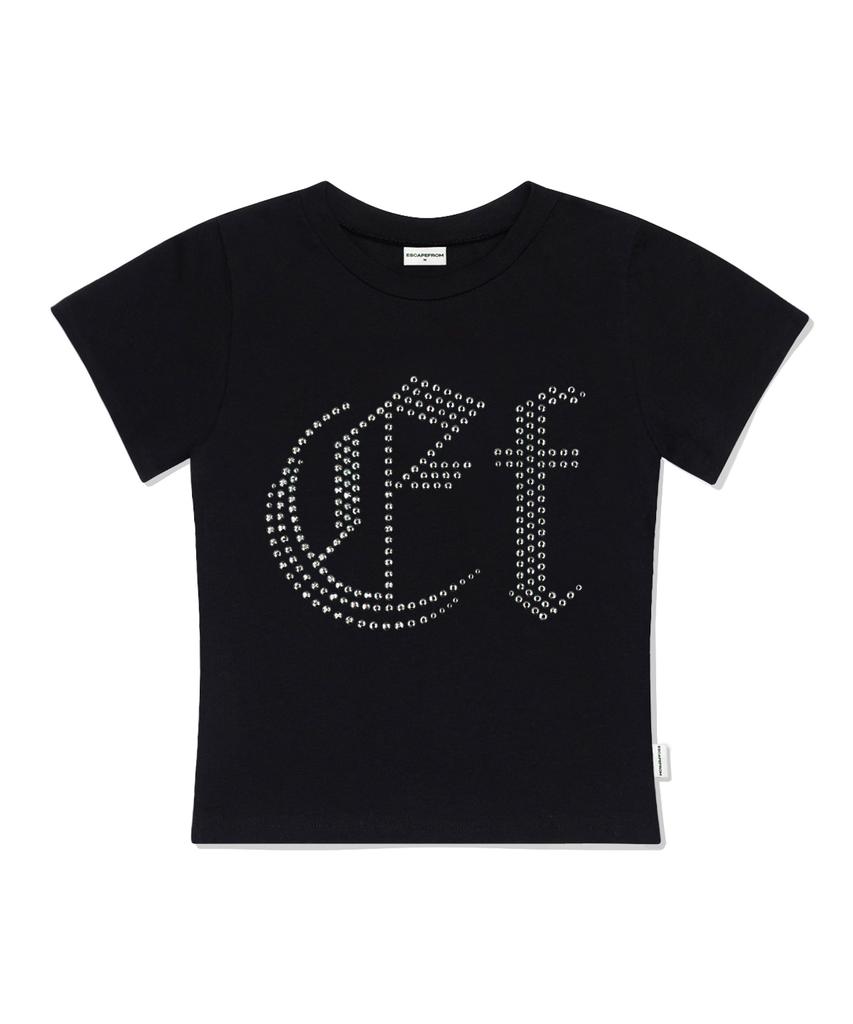 ESCAPEFROM Ef Hotfix Detail Slim Fit Short Sleeve T-Shirt Ivory