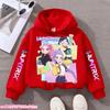 Cartoon Anime Girl Pattern Kids Hoodie Sleeve Printed Hooded Pullover Long Sleeve  Sweatshirt Boys Girls Spring Autumn Children