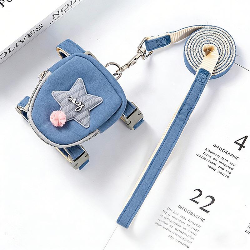 Small Dog Harness Backpack Leash For Teddy Puppy Pet Supplies