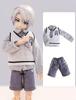 YMY 23 YMY25 Doll Clothes Uniform Set Tie Waistcoat for BJD Dolls Boy's (Shirt + + + Pants) (Blue)