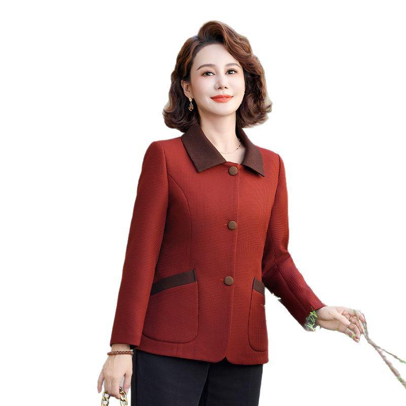 Women's Fashionable Spring & Autumn Cardigan - Short Style for Middle-Aged & Elderly Women