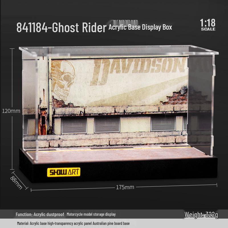Kameka Kaku 1:18 Kawasaki Motorcycle Model Display Box - Dustproof Ornament Collection Gift