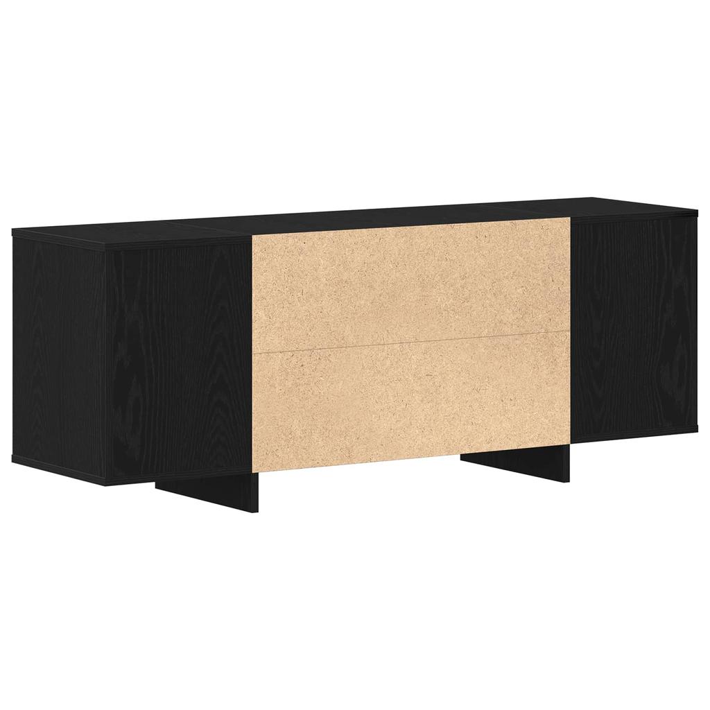 TV Cabinet 130 X 35 X 50 Cm Black Oak Particleboard