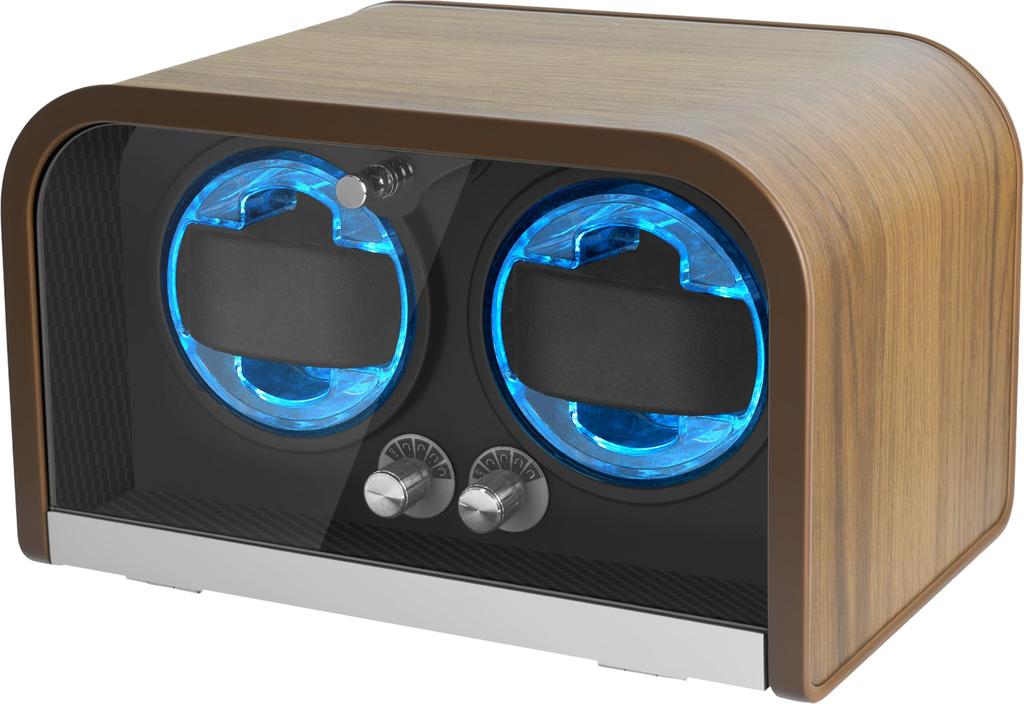 Automatic Watch Winder, 2-Slot Watch Winder for Rolex with 4 Rotation Modes and LED Light, Gift for Men