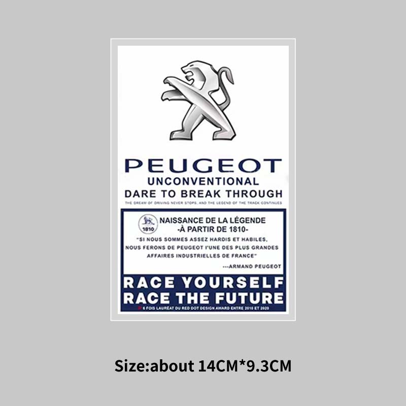 

2026 Hot Car Sticker Car Front Windshield Static Sticker Waterproof Static Decal For Peugeot 407 508 2008 5008 307 308 3008 206