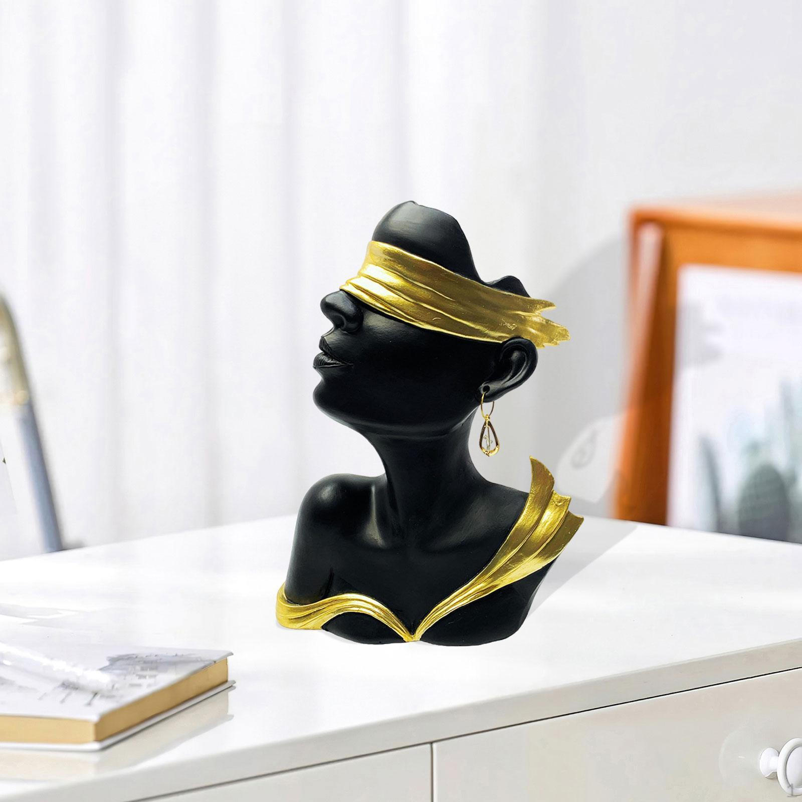 Abstract Human Face Sculpture Modern Creative Decorative Ornaments Home Decor Figurines for Entrance