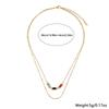 Retro Crystal Rectangle Stainless Steel Necklace - Women's Versatile High-End Design