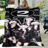 Korean Kpop Girl Group-Yuqi-Soyeon Print Four Seasons Blanket Sofa Cover Travel Bed Plush Blanket Office Break Blanket Gift