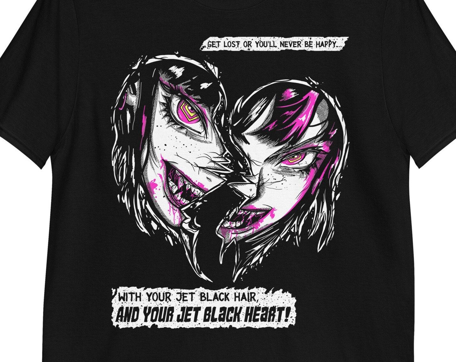 Jet Black Heart T-Shirt S