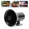 Car Fire Loudspeaker, Universal Car Alarm Horn Warning Siren 3 Tone Sound Automatic Megaphone Loudspeaker 115dB 50W