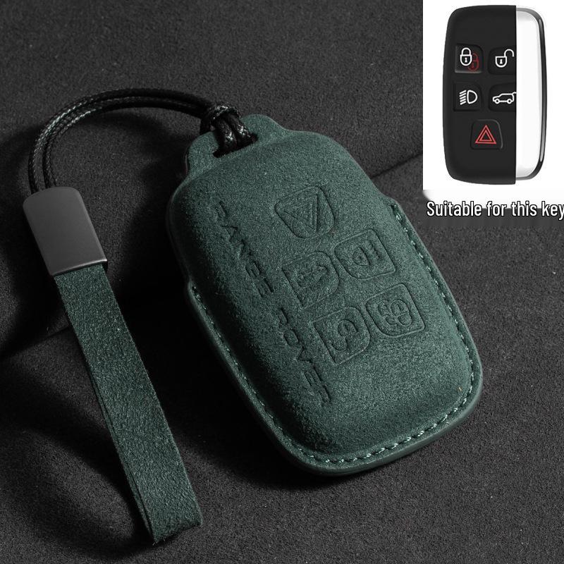 Compatible 3D Suede Key Cover for Land Rover, Range Rover Discovery, Sport 2, and Autobiography 4th/5th Gen Models.